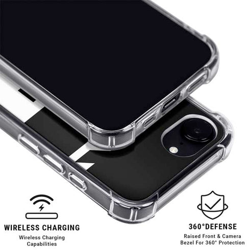 Black and White Geometric Shapes iPhone 16e Clear Case